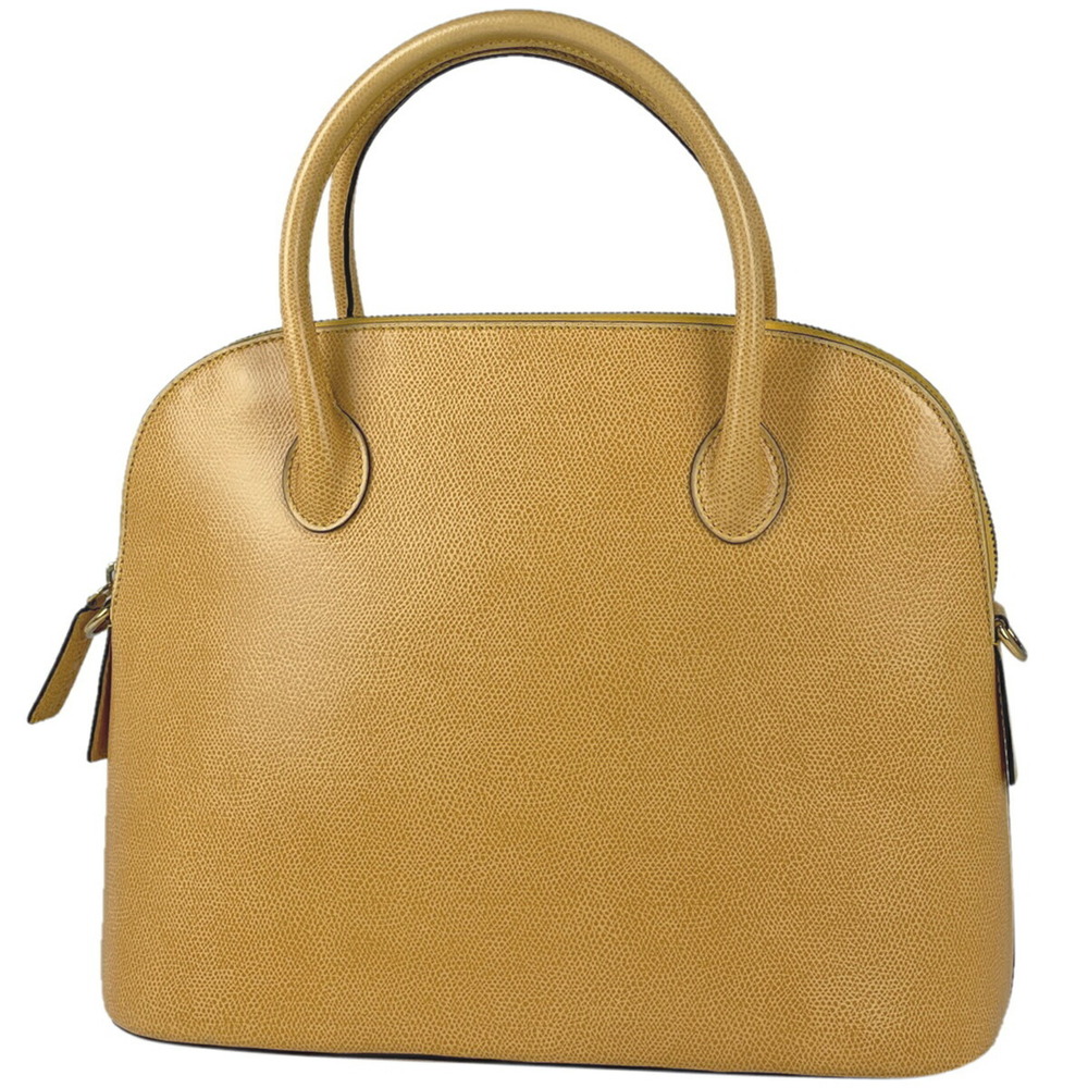Celine Logo Handbag Shoulder Bag Leather Yellow